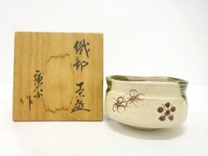 加藤廉平造　織部　茶碗